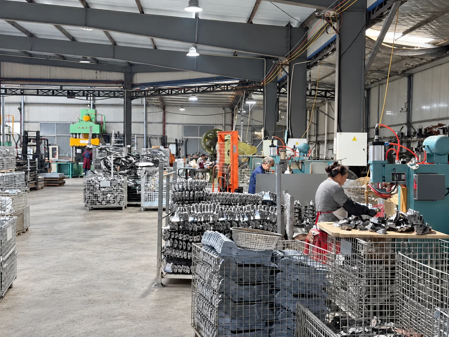 Overview of the production floor and work areas